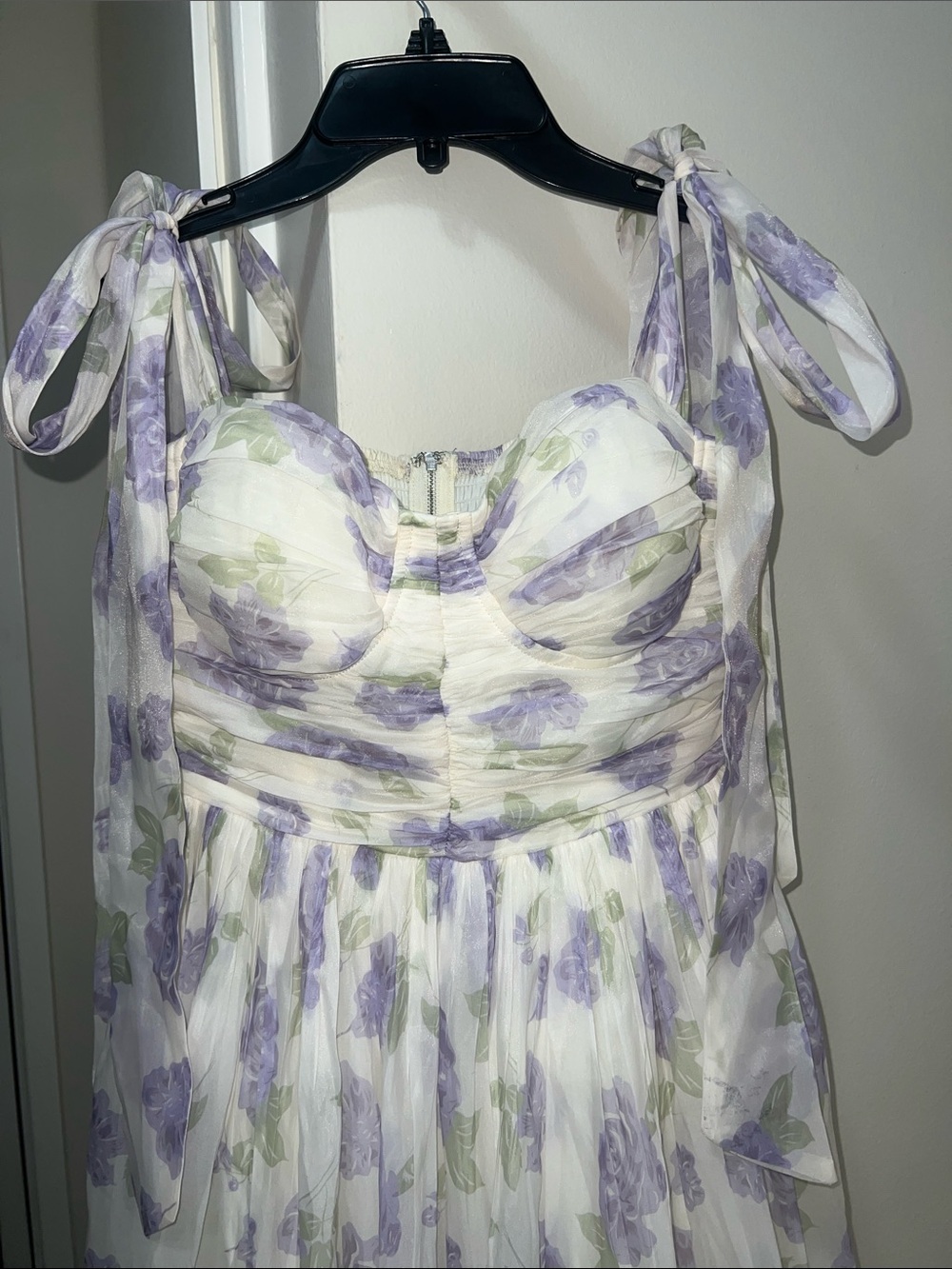 NWT Petal & Pup Floret Lavender Floral Corset Tulle Midi Dress - Picture 11 of 13